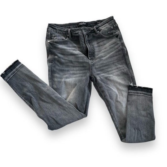 Judy Blue Black Grey Faded Wash High Rise Skinny Jeans - Picture 1 of 6
